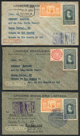 460 BRAZIL: 3 Airmail Covers Flown Between Sao Paulo And Rio Grande In August And September 1940, With Special Postmarks - Sonstige & Ohne Zuordnung