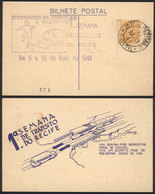 470 BRAZIL: Card Of 5/MAY/1941 With Special Postmark Of The 1st Traffic Week In Recife, VF Quality! - Sonstige & Ohne Zuordnung