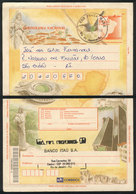 550 BRAZIL: Very Nice National Aerogram, With Very Thematic Illustrations, Used On 8/JUL/1998, VF Quality! - Altri & Non Classificati