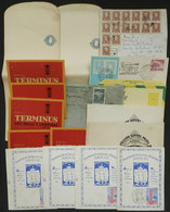 554 BRAZIL: Varied Lot With Some Covers, Hotel Labels, Several Dozens Old Unused Wrappers, Commemorative Cards Etc., VER - Altri & Non Classificati