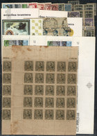 555 BRAZIL: Lot Of Stamps From Various Periods, With Some Interesting Cancels, Large Blocks, Varieties, Marbleized Paper - Altri & Non Classificati
