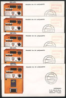 564 BRAZIL: 10 FDC Covers (postmarked 10/JUN/1981) With Machine Stamps Of 15Cr., Excellent Quality, Low Start! - Altri & Non Classificati