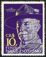 840 BRAZIL: SCOUTS, Baden Powell, Old Unused Cinderella Of 10CR$, VF! - Altri & Non Classificati