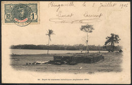 867 IVORY COAST: Postcard (Dépot De Traverses Métaliques, Septembre 1904) Franked By Sc.21 (1c.) And Sent From BINGERVIL - Storia Postale