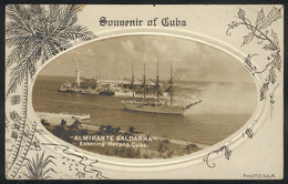 873 CUBA: Brazilian Ship "Almirante Saldanha" Entering Havana, Dated On Back 1/SE/1946, Very Nice! - Sonstige & Ohne Zuordnung