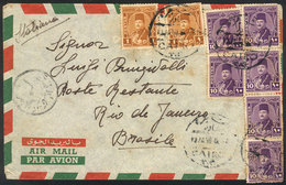 883 EGYPT: Airmail Cover Sent From Cairo To Rio De Janeiro In JAN/1950, Very Nice! - Other & Unclassified