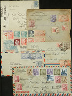 887 SPAIN: 6 Covers Used Between 1917 And 1954, Nice Postages And Some Censored, Minor Defects, Interesting! - Other & Unclassified