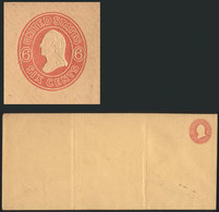 905 UNITED STATES: Interesting Old 6c. Stationery Envelope, Fine Quality (with 2 Folds), Low Start! - Otros & Sin Clasificación