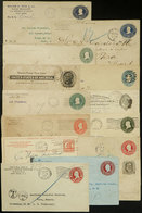 906 UNITED STATES: 14 Old Postal Stationeries, Most Are Envelopes Sent To Brazil, Interesting! - Altri & Non Classificati