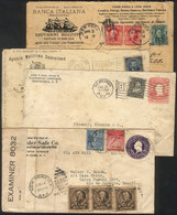 913 UNITED STATES: 4 Covers Used Between 1901 And 1941, All With Nice ADVERTISEMENTS, Some Minor Defects But Very Nice! - Poststempel