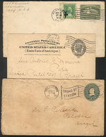 914 UNITED STATES: 3 Postal Stationeries Sent To Brazil Between 1902 And 1932, Low Start! - Poststempel