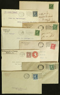 916 UNITED STATES: 14 Covers Sent To Brazil Between 1914 And 1917, Varied Postages Including An Interesting Precancelled - Poststempel