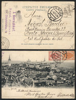 928 ESTONIA: Postcard With View Of Reval, Sent To Brazil On 3/NO/1904, Franked With Russian Stamps, VF Quality! - Estland