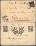 940 FRANCE: Beautiful PC Sent From Paris To Dresden On 30/DE/1897, VF Quality! - Sonstige & Ohne Zuordnung