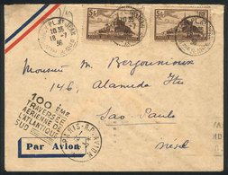 956 FRANCE: 18/JUL/1936 Nancy - Sao Paulo (Brazil): Cover Commemorating The 100th Crossing Of The South Atlantic By Air  - Sonstige & Ohne Zuordnung