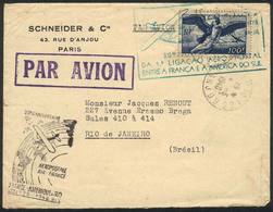 962 FRANCE: Airmail Cover Sent From Paris To Rio De Janeiro On 4/MAR/1948, With Special Cachet Commemorating The 20th An - Other & Unclassified