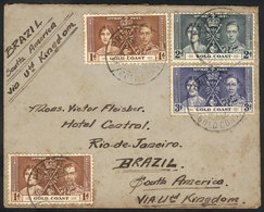 983 GOLD COAST: Cover With Nice Postage Sent From PRESTEA To Brazil On 12/MAY/1935 (FDI), Rare Destination! - Gold Coast (...-1957)