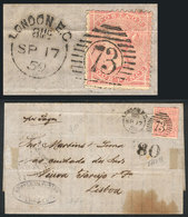 989 GREAT BRITAIN: Entire Letter Sent From London To Lisboa On 17/SE/1859 Franked With 4p., With Some Age Spots, Low Sta - Oficiales