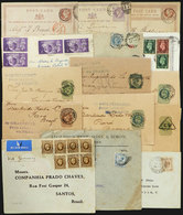 991 GREAT BRITAIN: 15 Covers, Cards Etc. Used Between 1874 And 1948, Interesting! - Dienstzegels