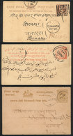 1034 INDIA: 3 Old Used Postal Cards, VF Quality! - Ohne Zuordnung
