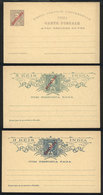 1037 PORTUGUESE INDIA: Set Of 3 Postal Cards With Reply Paid Of 1911, Unused, Excellent Quality! - Portugiesisch-Indien