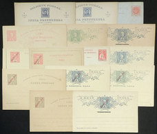 1038 PORTUGUESE INDIA: 15 Old Postal Stationeries, Several Double (with Paid Reply), Unused, VF General Quality! - Portuguese India