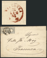 1050 ITALY: Commercial Circular Sent From Alessandria To Piacenza On 24/JUL/1864 Franked With 2c. (Sardinia Pair Of 1c.  - Ohne Zuordnung