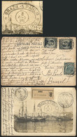 1053 ITALY: Postcard (Napoli, Porto Mercantile, Editor Capuano) Sent By REGISTERED Mail From Napoli To Sao Paulo (Brazil - Unclassified