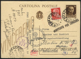 1061 ITALY: Card Sent From Como To Germany On 16/NO/1942, With Interesting Censor And Postal Marks, VF Quality! - Non Classificati