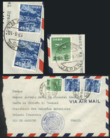 1071 JAPAN: Airmail Cover Sent To Rio De Janeiro On 8/JA/1957, Franked With 115y. And Cancelled "IMPRERIAL HOTEL - TOKYO - Altri & Non Classificati