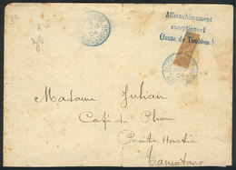1080 MADAGASCAR: Cover Sent From Diego Suarez To Tamatave On 9/MAR/1904, Franked With BISECT 30c. Stamp (Sc.40), Very In - Other & Unclassified