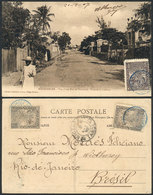 1081 MADAGASCAR: Postcard (Tamatave A Street View, Ed. Charifou-Jeewa) Franked With 5c. (front And Reverse), Sent From D - Other & Unclassified