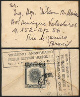 1103 PARAGUAY: Small Cover Franked On Back With 20c., Sent From Asunción To Rio De Janeiro On 30/DE/1948, With Special C - Paraguay