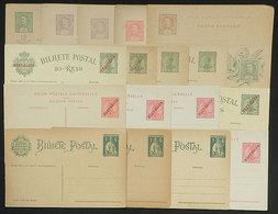 1116 PORTUGAL: 18 Old Postal Cards, Some With Paid Reply, Unused, In General Of Fine To VF Quality! - Postal Stationery