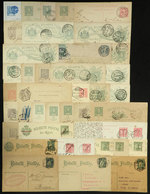 1119 PORTUGAL: More Than 40 Postal Stationeries Used (almost All) Between 1894 And 1910, With Several Interesting Postma - Sonstige & Ohne Zuordnung