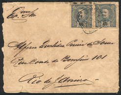 1122 PORTUGAL: Cover Sent From Lisboa To Rio De Janeiro On 3/MAR/1908 Franked With 130R., Very Nice! - Otros & Sin Clasificación