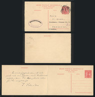1123 PORTUGAL: Postal Card With Paid Reply (the Latter Unused) Sent To Germany On 2/FE/1910, VF Quality! - Other & Unclassified