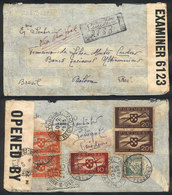 1124 PORTUGAL: Registered Airmail Cover Sent To Pará (Brazil) On 7/SE/1940 With Interesting Postage On Back And Censored - Other & Unclassified