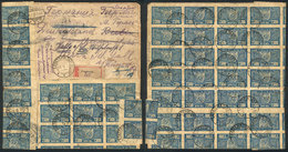 1135 RUSSIA: 23/JUN/1922 EVPATORIJA - Germany: Registered Cover With Fabulous Postage Of 345,000r. (46 Stamps Of 7,500r. - Sonstige & Ohne Zuordnung