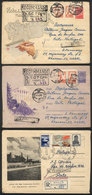 1138 RUSSIA: 3 Registered Covers (2 With Illustrated Postal Stationeries) Sent To Brazil In 1960, Very Nice! - Other & Unclassified