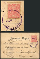 1148 SERBIA: Rare Postcard Sent To Frankfurt On 19/JUL/1905, VF Quality! - Serbie