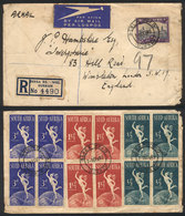 1150 SOUTH AFRICA: Registered Airmail Cover Sent From Berea To England On 7/OC/1949, Nice Postage! - Autres & Non Classés
