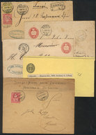 1160 SWITZERLAND: 5 Covers Etc. Used Between 1869 And 1901 With Interesting Postages And Postmarks! - Otros & Sin Clasificación