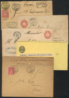 1160 SWITZERLAND: 5 Covers Etc. Used Between 1869 And 1901 With Interesting Postages And Postmarks! - Andere & Zonder Classificatie