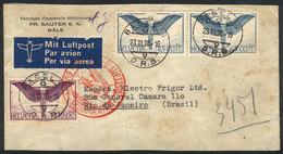 1179 SWITZERLAND: Airmail Cover Sent From Basel To Rio De Janeiro By Germany DLH On 23/NO/1938, Franked With 2.30Fr., Ve - Autres & Non Classés