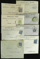 1221 URUGUAY: Circa 1914/1916: 8 Covers Sent To Brazil, With Some Interesting Postmarks, VF Quality. - Uruguay