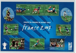 France // 2000-2009 // Bloc-feuillet De La Coupe Du Monde De Rugby 2007 - Unused Stamps