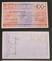 Italia Miniassegno 1976 Credito Italiano Lire 100 - [10] Chèques