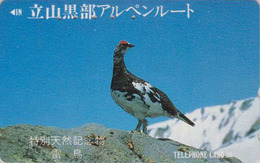 Télécarte Japon / 110-011 - Animal - OISEAU - LAGOPEDE - GROUSE BIRD Japan Phonecard - 4434 - Hühnervögel & Fasanen