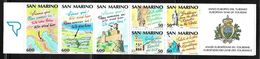 San Marino - 1990 2000Lire Stamp Booklet - European Tourism Year Se Tenant - MNH - Carnets